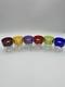 Crystal de Paris Nicole Cut Crystal Rocks Glasses Set of 6 Colors withBox France