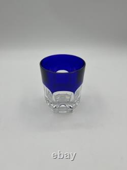 Crystal de Paris Nicole Cut Crystal Rocks Glasses Set of 6 Colors withBox France