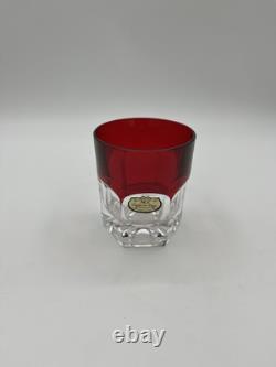 Crystal de Paris Nicole Cut Crystal Rocks Glasses Set of 6 Colors withBox France