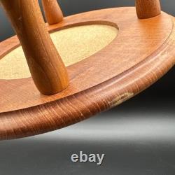 Crystal white wine glass decanter & Caddy Set 4 Nachtmann Cut To Clear, Teakwood