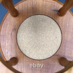 Crystal white wine glass decanter & Caddy Set 4 Nachtmann Cut To Clear, Teakwood