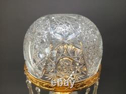 Cut Crystal Glass Lamp 26 OAH American Antique Parlor Lamp Style