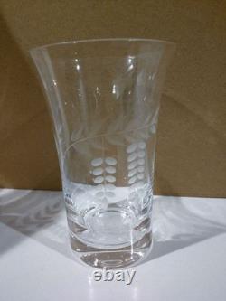 Cut Crystal Glass Tumblers Set of 5, Antique Style, No Chips, 10.8cm