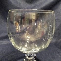 Cut Crystal Goblet Optic Panel Schooner Margarita Fish Bowl Glasses Set Of 4