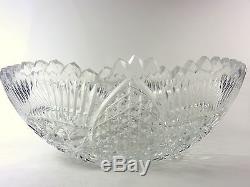 Cut Crystal Punch Bowl or Centerpiece Bowl