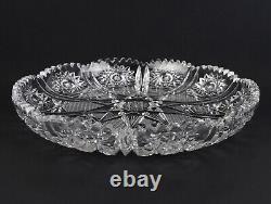 Cut Crystal Queens Lace Torte Tray, Vintage Nachtmann Large Low Bowl 11 1/4
