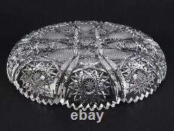 Cut Crystal Queens Lace Torte Tray, Vintage Nachtmann Large Low Bowl 11 1/4