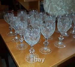 Cut Crystal Stemware Set Wine And Champagne Glasses Cut Crystal