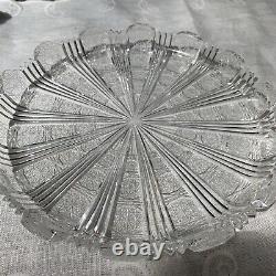 Cut Crystal Torte Tray, Likely Vintage Nachtmann Low Bowl 10.5 Perfect
