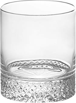Cut Crystal Tumbler Glass Set 6 Double Old Fashioned 13 Oz
