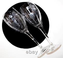 Cut Crystal Wine Glasses Grapes Leaves Deep Cut Crystal Set 6