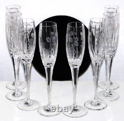 Cut Crystal Wine Glasses Grapes Leaves Deep Cut Crystal Set 6