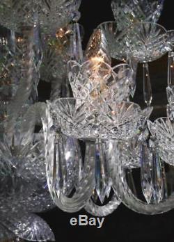 Cut Glass 12 Arm Waterford Dressed Crystal Chandelier