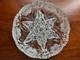 Cut Glass Crystal 8 Low Bowl Ft. American Brilliant 6-Pointed Star & Daisies