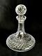 Cut Glass Crystal Decanter & Stopper 10 tall