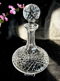 Cut Glass Crystal Decanter & Stopper 10 tall