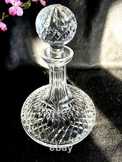 Cut Glass Crystal Decanter & Stopper 10 tall