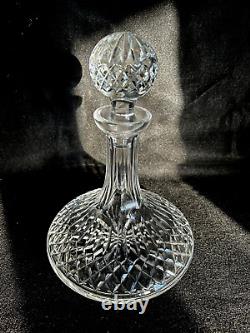 Cut Glass Crystal Decanter & Stopper 10 tall