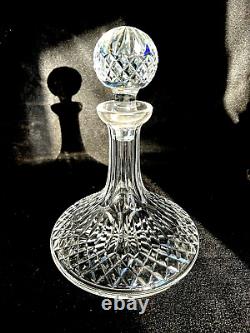 Cut Glass Crystal Decanter & Stopper 10 tall