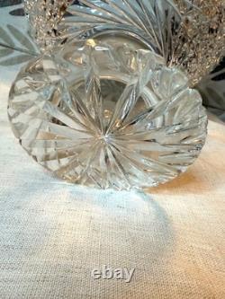 Cut Glass Crystal Russian Centerpiece Footed Punch Bowl Big Not ABP