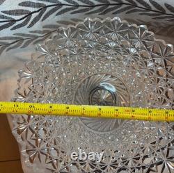 Cut Glass Crystal Russian Centerpiece Footed Punch Bowl Big Not ABP