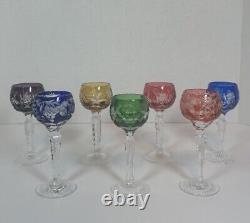 Cut To Clear Crystal Bohemia Czech Cordial Liqueur Shot Glasses Lot Of 7
