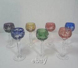 Cut To Clear Crystal Bohemia Czech Cordial Liqueur Shot Glasses Lot Of 7