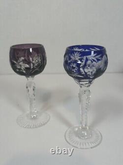 Cut To Clear Crystal Bohemia Czech Cordial Liqueur Shot Glasses Lot Of 7