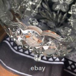 Cut crystal Bohemian bowl Cut Glass Candy Bowl Antique Vintage Unknown origin