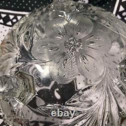 Cut crystal Bohemian bowl Cut Glass Candy Bowl Antique Vintage Unknown origin