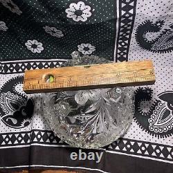 Cut crystal Bohemian bowl Cut Glass Candy Bowl Antique Vintage Unknown origin