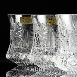 Cut crystal glass Arnolfo di Cambio Lotus 2 Whiskey set of six vintage