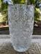Czech Bohemian Cut Crystal Glass Starburst Sharp Sawtooth 10 Vase XLNT