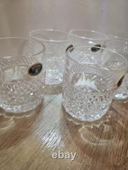 Czech Republic Bohemia Cut 24% Lead Crystal Whiskey/Bourbon GlassesSET of 6NEW