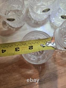 Czech Republic Bohemia Cut 24% Lead Crystal Whiskey/Bourbon GlassesSET of 6NEW