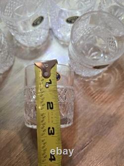Czech Republic Bohemia Cut 24% Lead Crystal Whiskey/Bourbon GlassesSET of 6NEW
