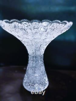 Czech bohemia crystal glass Cut crystal vase 21cm/8