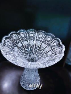 Czech bohemia crystal glass Cut crystal vase 21cm/8