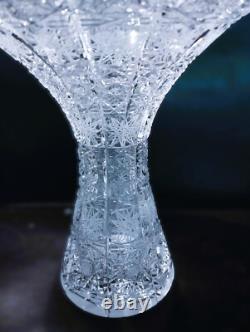 Czech bohemia crystal glass Cut crystal vase 21cm/8