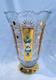 Czech bohemia crystal glass Cut crystal vase 25cm/10 decorated gold and enam