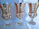 Czech bohemia crystal glass Cut crystal vase 36cm/14 decorated gold and ename