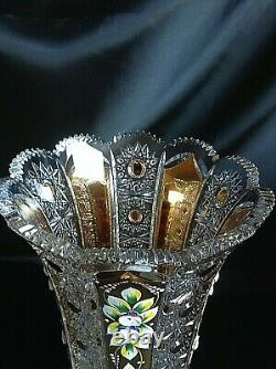 Czech bohemia crystal glass Luxury Cut crystal vase 21cm/ 8
