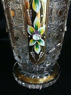 Czech bohemia crystal glass Luxury Cut crystal vase 21cm/ 8