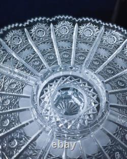 Czech bohemia crystal glass cut plate5 parts 31cm/12