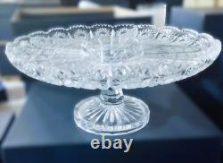 Czech bohemia crystal glass cut plate5 parts 31cm/12