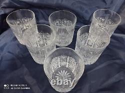 Czech bohemia cut crystal glass -Whisky glasses 10cm 6pc