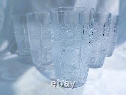 Czech bohemia cut crystal glass -Whisky glasses 11 cm 6pcs