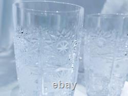 Czech bohemia cut crystal glass -Whisky glasses 11 cm 6pcs
