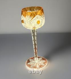 DEFECTIVE Nachtmann Traube Wine Glass Set Of 4 Cut to Clear Crystal Amet G3D