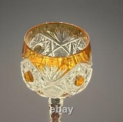 DEFECTIVE Nachtmann Traube Wine Glass Set Of 4 Cut to Clear Crystal Amet G3D